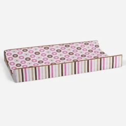 Bacati - Mod Dots/Stripes Pink/choco Dots Changing Pad Cover -Bacati GUEST 32bcb9e6 d2ac 4f71 a02b c5acc2d5327f