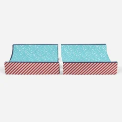 Bacati - Space Multicolor Boys Cotton Blue Stars Changing Pad Cover -Bacati GUEST 333ef0b5 689f 4dd1 bde5 a2928d2a2541