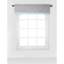Bacati - Love Grey/Mint Window Valance -Bacati GUEST 33f5acea db2a 4fd2 93b8 756d8a2b9ead