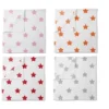 Bacati - Stars Girls Swaddling Muslin Blankets Of 4 (Pink, Orange,Red,Gray) -Bacati GUEST 34d95193 fe2c 4c35 be9a 37dc66d5d8a2