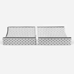 Bacati - Hearts Quilted Muslin Changing Pad Cover Black -Bacati GUEST 350997f6 e86b 4431 be87 79513ad39a49