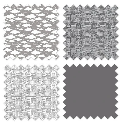 Bacati - Clouds In The City White/Gray Storage Toy Chest 6 Bacati - Clouds In The City White/Gray Storage Toy Chest - Image 4