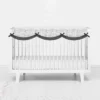 Bacati - Clouds In The City White/Gray Long Side Crib Rail Guard Cover