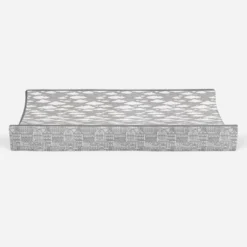 Bacati - Clouds In The City Gray Clouds Quilted Changing Pad Cover -Bacati GUEST 378407fc 8453 4865 b182 ce7d31c51eeb