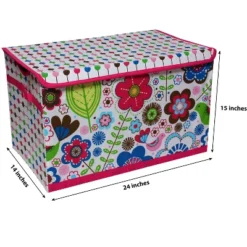 Bacati - Botanical Pink Storage Toy Chest