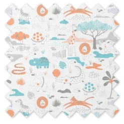 Bacati - Jungle Safari Aqua/Orange Muslin 4 Pc Bibs/Burpies -Bacati GUEST 3824caf5 63ee 4800 97a0 d71880dd202e 1