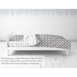 Bacati - Love Aztec Print Gray 4 Pc Toddler Bedding Set -Bacati GUEST 384d04ed 5517 4c92 9c59 d460eee2e01a