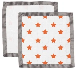 Bacati - Basketball Orange/Gray Muslin 2 Pc Security Blankets -Bacati GUEST 38cb7fff 8677 4761 93e7 3600570bd68c