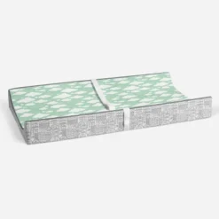 Bacati - Clouds In The City Mint/ Clouds Quilted Changing Pad Cover -Bacati GUEST 3a873d9e dfd8 457a a94b 2b1ad3544370