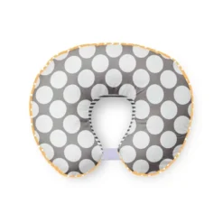 Bacati 50 Bacati - 3 Pc Dots/Pin Stripes Grey/Yellow Hugster Feeding & Infant Support Nursing Pillow
