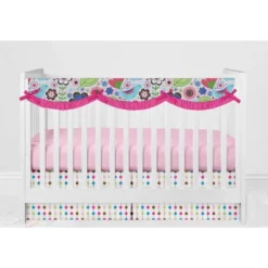 Bacati - Botanical Floral Birds Pink Multicolor 6 Pc Crib Bedding Set With Long Rail Guard Cover 17 Bacati - Botanical Floral Birds Pink Multicolor 6 Pc Crib Bedding Set With Long Rail Guard Cover -Bacati GUEST 407cbe4f 67f0 42b1 be4d 7275c9ecdd81 1