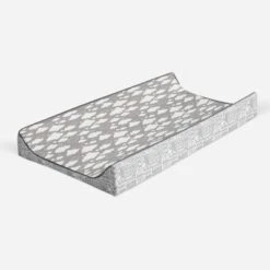 Bacati - Clouds In The City Gray Clouds Quilted Changing Pad Cover -Bacati GUEST 4217a574 a169 4ed0 89a4 429993a61378