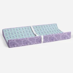 Bacati - Isabella Paisley Aqua/Lilac/Purple Floret Changing Pad Cover -Bacati GUEST 4450b143 8978 4a0c abe9 c0a178265e9b