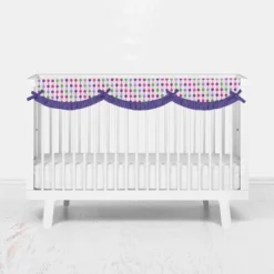 Bacati - Botanical Purple Long Crib Rail Guard Cover