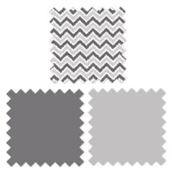 Bacati - Ikat Chevron White Grey Muslin Neutral 10 Pc Crib Set With Wall Hangings And 4 Muslin Swaddling Blanket -Bacati GUEST 49d4e191 fefa 42a1 b8e6 2f118f949cd1