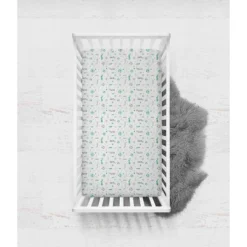 Bacati - Boys Soccer Muslin Green Gray 3 Pc Crib Bedding Set