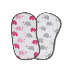 Bacati - Elephants Pink/Gray Muslin 4 Pc Set Of Bibs & Burp Cloths Set 7 Bacati - Elephants Pink/Gray Muslin 4 Pc Set Of Bibs & Burp Cloths Set -Bacati GUEST 4f77cea2 e976 4975 acf7 0629541b4a11