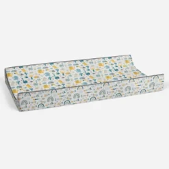 Bacati - Little Dino Boys Teal/Yellow Muslin Quilted Changing Pad Cover -Bacati GUEST 4fba61fe 7ab0 4243 ada4 fd4403441c18