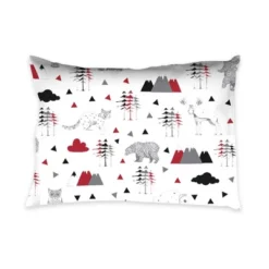 Bacati - Woodlands Red Black Gray 3 Pc Cotton Toddler Bed Sheet Set -Bacati GUEST 533b0dbd f525 4139 9d3d 58fe59016ce3