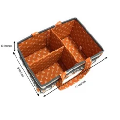 Bacati - Playful Fox Orange/Gray Storage Caddy -Bacati GUEST 54219a4c 8a65 4682 8748 bf2e73d24ff6