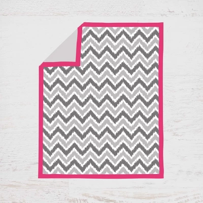 Bacati - Ikat Dots Leopard Pink Grey Girls 4 Pc Crib Set With Muslin Sleeping Sack 3 Bacati - Ikat Dots Leopard Pink Grey Girls 4 Pc Crib Set With Muslin Sleeping Sack