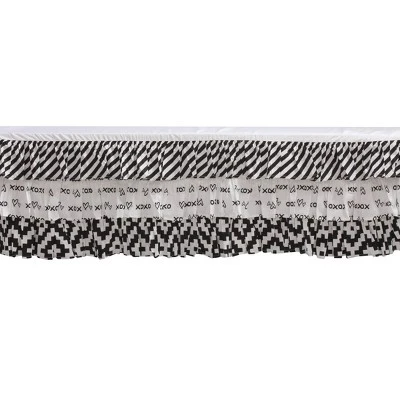 Bacati - Love Black Turquoise 4 Pc Crib Bedding Set With Diaper Caddy 8 Bacati - Love Black Turquoise 4 Pc Crib Bedding Set With Diaper Caddy - Image 6