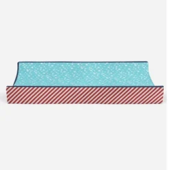 Bacati - Space Multicolor Boys Cotton Blue Stars Changing Pad Cover -Bacati GUEST 5668ad6e ad63 405a a993 a3eaf20977f2