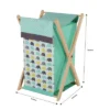 Bacati - Elephants Mint/Yellow/Gray Laundry Hamper With Wooden Frame -Bacati GUEST 56d0dece 1b41 4be2 9b1c 988a857cbc86