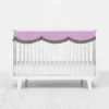 Bacati - Solid Girls Lilac/Coral/Gray Solid Long Crib Rail Guard Cover