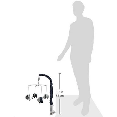 Bacati - Elephants Blue/Grey Musical Mobile 3 Bacati - Elephants Blue/Grey Musical Mobile