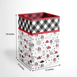 Bacati - Woodlands Red/Black/Gray Collapsible Laundry Hamper 9 Bacati - Woodlands Red/Black/Gray Collapsible Laundry Hamper -Bacati GUEST 5a515279 6bbf 4d76 8d7d 2d91dbf05bad