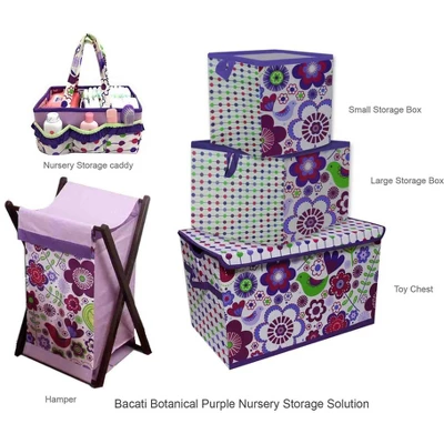 Bacati - Botanical Purple Storage Box Large 6 Bacati - Botanical Purple Storage Box Large - Image 4