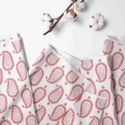 Bacati - Paisley Printed Coral Aqua Teal 100 Percent Cotton Universal Baby US Standard Crib Or Toddler Bed Fitted Sheet -Bacati GUEST 5ad393c4 898a 4cd5 8177 cd4744edda0f