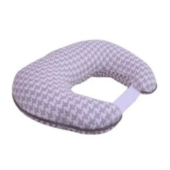 Bacati - 3 Pc Houndstooth/Herringbone Gray Muslin Hugster Feeding & Infant Support Nursing Pillow With 2 Removable Zippered Covers -Bacati GUEST 5b393231 d2c4 432b b1ec dfcddd2a379e