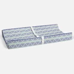 Bacati - Emma Mint/Navy Large Triangles Quilted Muslin Changing Pad Cover -Bacati GUEST 5b733787 d2cf 4151 a4aa 306659361997