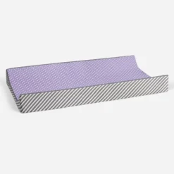 Bacati - Love Gray/Lilac Pin Dots Changing Pad Cover -Bacati GUEST 5b9735ef 22a3 4f83 b37a 25ddda2fb450