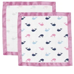 Bacati - Little Sailor Girls Boats/Whales Muslin 2 Pc Security Blankets -Bacati GUEST 5cb9de77 a5ad 4f1f ba10 f7d77e36c74b
