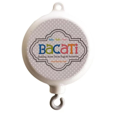 Bacati - Dots/Pin Stripes Musical Mobile Black/White 4 Bacati - Dots/Pin Stripes Musical Mobile Black/White - Image 2