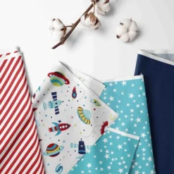 Bacati - Space Multicolor Boys Cotton Storage Box Large -Bacati GUEST 600eb428 2c1e 4193 b170 e79421903803 4