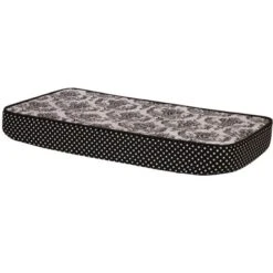 Bacati - Classic Damask White/Black Changing Pad Cover -Bacati GUEST 62d817e4 2f5d 47f4 899b 8573e39b18fb