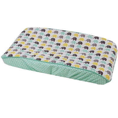 Bacati - Elephants Mint/Yellow/Gray Elephants Changing Pad Cover 10 Bacati - Elephants Mint/Yellow/Gray Elephants Changing Pad Cover - Image 8
