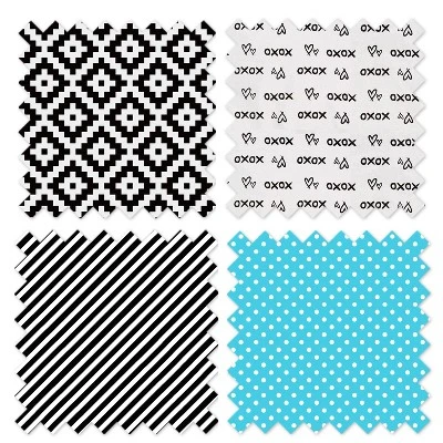 Bacati - Love Black Turquoise 4 Pc Crib Bedding Set With Diaper Caddy 10 Bacati - Love Black Turquoise 4 Pc Crib Bedding Set With Diaper Caddy - Image 8