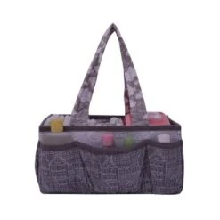 Bacati - Clouds In The City White/Gray Nursery Storage Caddy