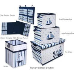 Bacati - Little Sailor Collapsible Laundry Hamper -Bacati GUEST 67422979 917f 4521 bab8 00ad0f314fa4