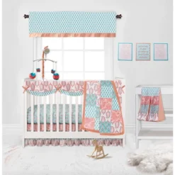 Bacati - Sophia Paisley Aqua/Coral Musical Mobile -Bacati GUEST 6791cd00 a551 42a2 97eb cf1b2741134f