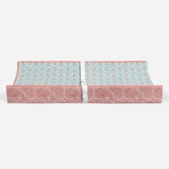 Bacati - Sophia Paisley Aqua/Coral Floret Changing Pad Cover -Bacati GUEST 68f11ae4 7d45 4ee3 9ecb 896d2e56f3bf