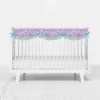 Bacati - Isabella Paisley Aqua/Lilac/Purple Long Side Crib Rail Guard Cover