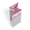 Bacati - Elephant Pink/Gray Collapsible Laundry Hamper