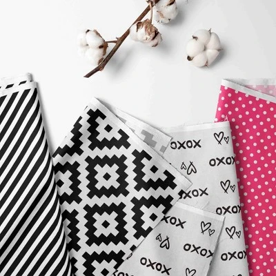 Bacati - Love Black/Fuschia Set Of 2 Small Side Crib Rail Guard Covers 3 Bacati - Love Black/Fuschia Set Of 2 Small Side Crib Rail Guard Covers