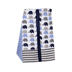 Bacati - Elephants Blue/Navy/Gray 6 Pc Crib Bedding Set With Long Rail Guard Cover -Bacati GUEST 6dfd24a7 e15f 4996 908c 887bca4b9b59